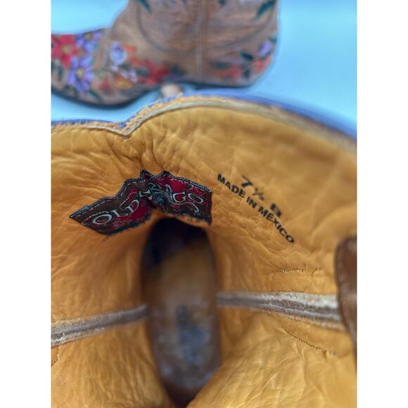 Old Gringo Women's Jasmine Embroidered Flower Brown Leather Western Boot - Picture 9 of 14